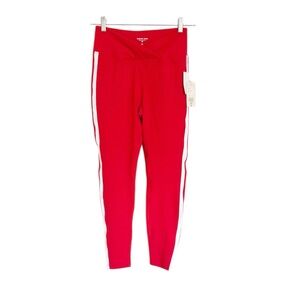 Year Of Hours Racer Red White Sporty High Rise 7/8 Leggings